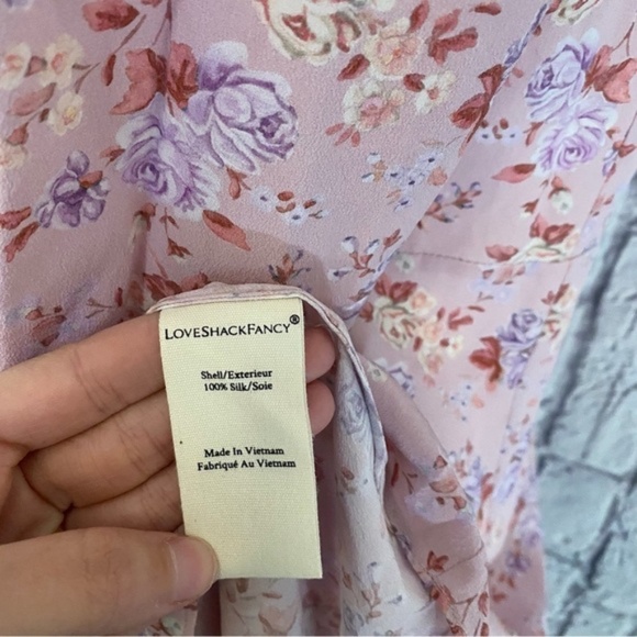 LoveShackFancy Juree Mini Dress in Pink Dust Storm - Picture 9 of 9